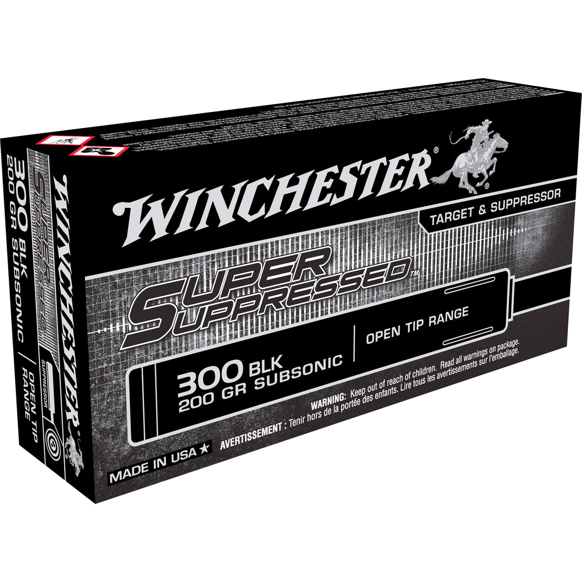 Winchester .300 AAC Blackout Super Suppressed Open Tip Range 200 Grain 20/Box