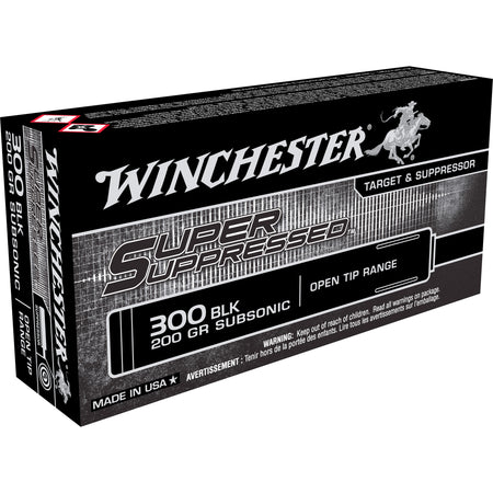 Winchester .300 AAC Blackout Super Suppressed Open Tip Range 200 Grain 20/Box