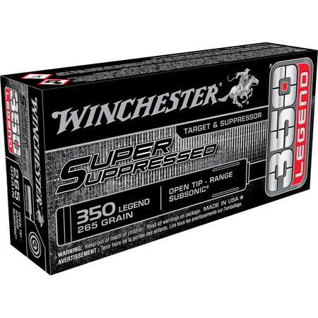 Winchester .350 Legend Super Suppressed Open Tip Range 255 Grain 20/Box