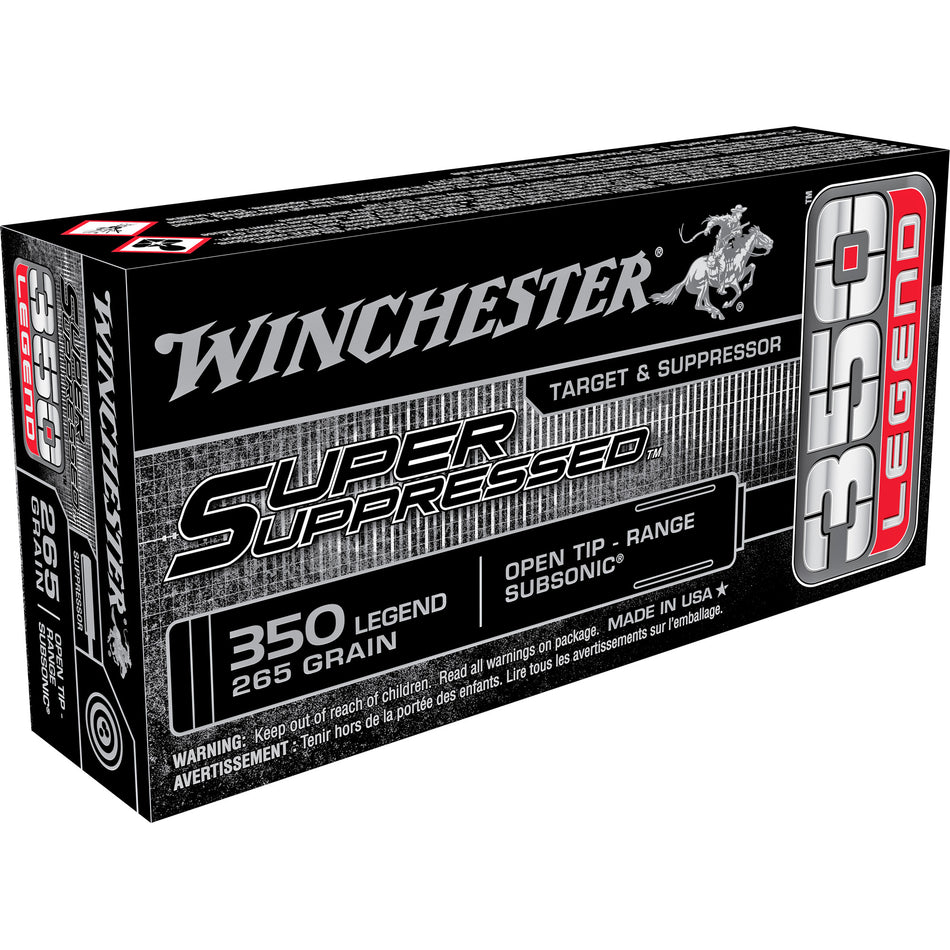 Winchester .350 Legend Super Suppressed Open Tip Range 255 Grain 20/Box