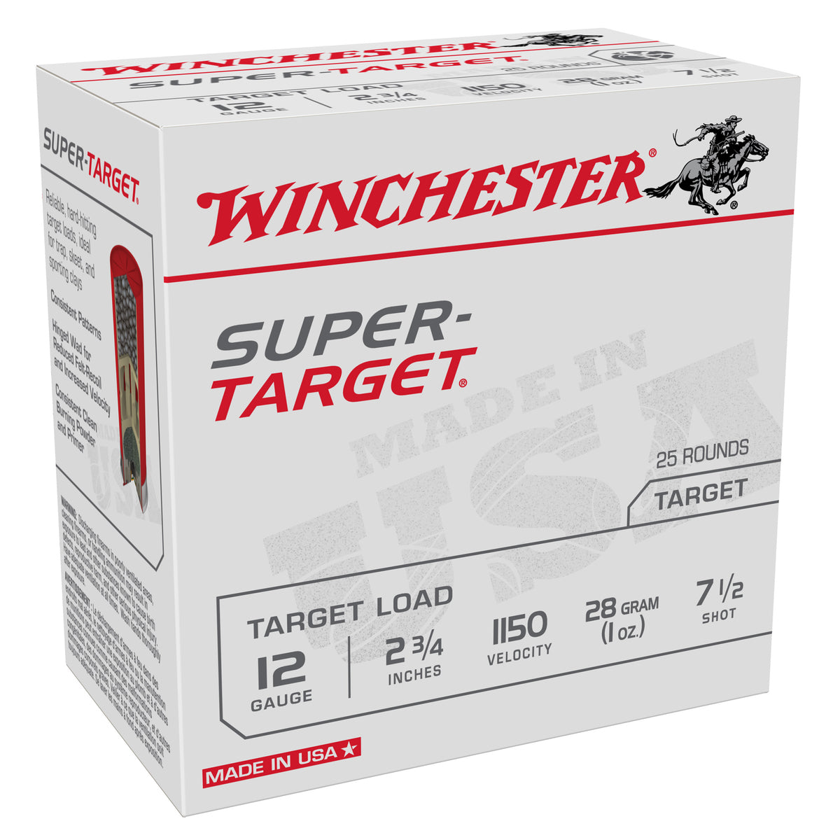 Winchester 12 Gauge Super-Target 1150 #7.5 1 oz 2.75 in 25/Box
