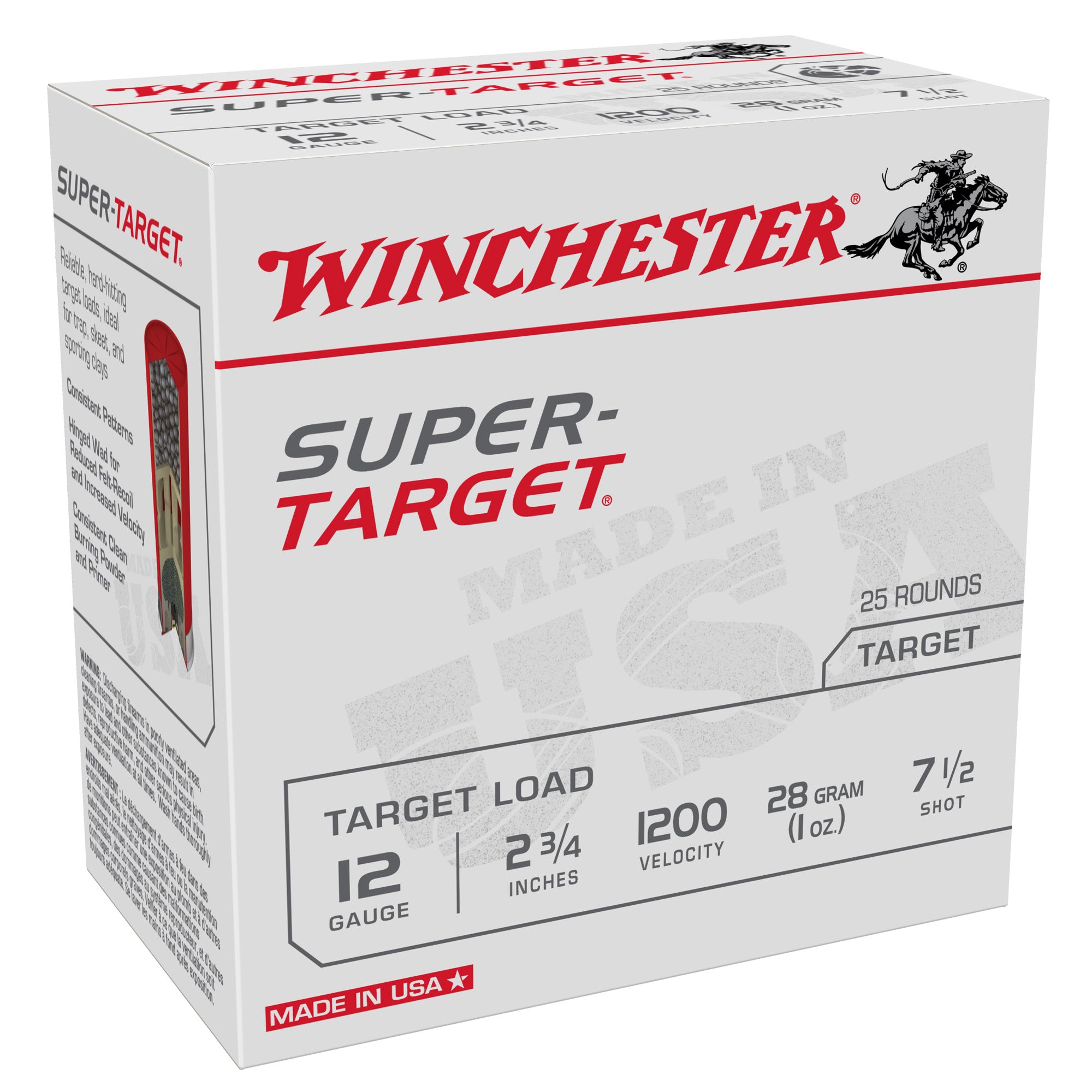 Winchester 12 Gauge Super-Target 1200 #7.5 1 oz 2.75 in 25/Box