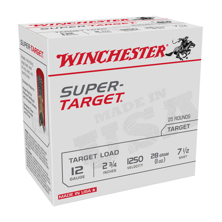 Winchester 12 Gauge Super-Target 1250 #7.5 1 oz 2.75 in 25/Box