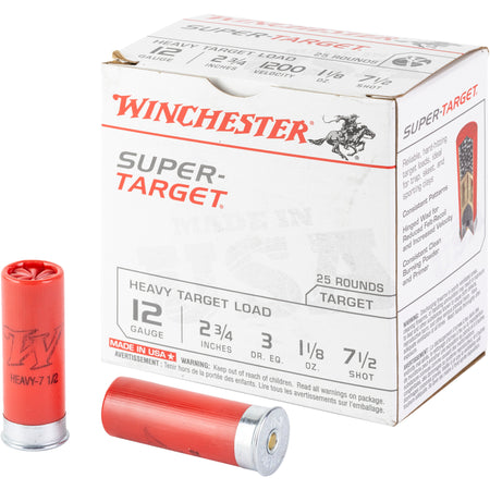 Winchester 12 Gauge Super-Target Heavy Target #7.5 1-1/8 oz 2.75 in 25/Box