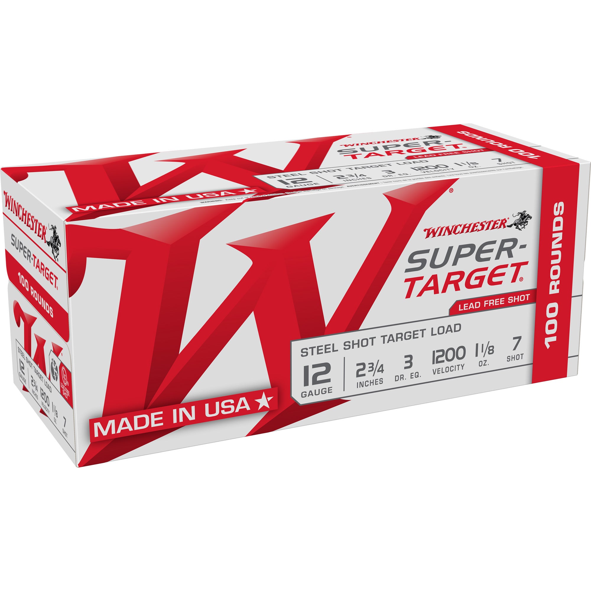 Winchester 12 Gauge Super-Target Heavy Target Value Pack #7 1-1/8 oz 2.75 in 100/Box