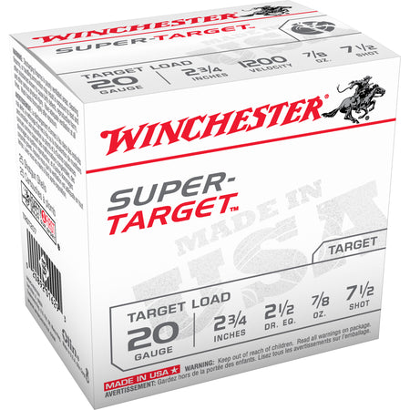 Winchester 20 Gauge USA Super-Target #7.5 7/8 oz 2.75 in 25/Box [Item 4376]