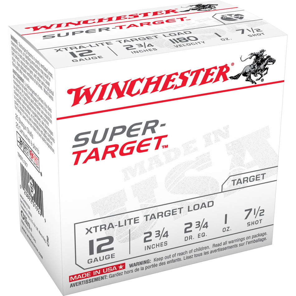 Winchester 12 Gauge Super-Target Xtra-Lite #7.5 1 oz 2.75 in 25/Box [Item 4406]