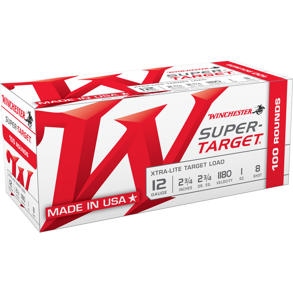 Winchester 12 Gauge Super-Target Xtra-Lite #8 1 oz 2.75 in 25/Box [Item 4407]