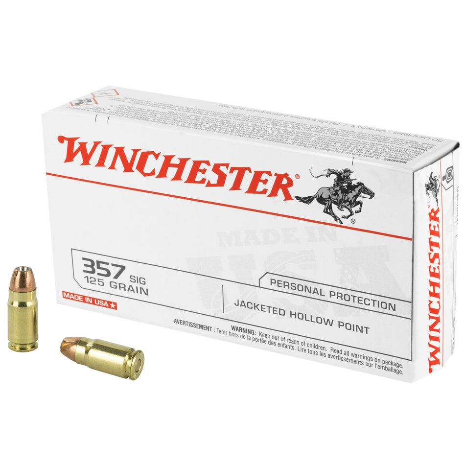 Winchester .357 Sig USA Jacketed Hollow Point 125 Grain 50/Box
