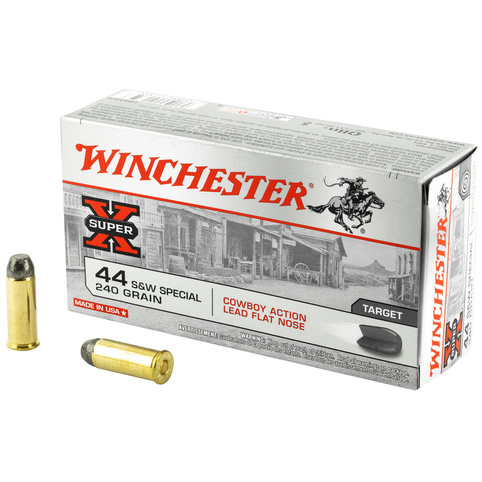 Winchester .44 S&W Special USA Super X Cowboy Action Lead Flat Nose 240 Grain 50/Box