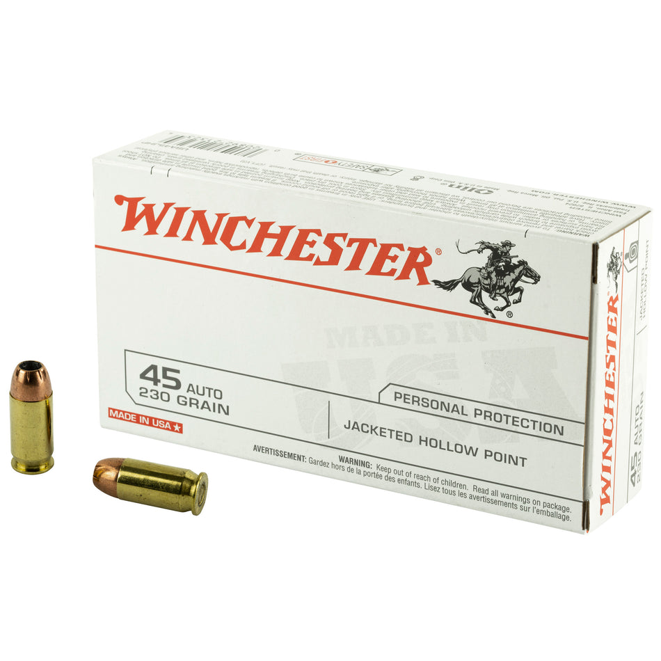 Winchester .45 ACP/Auto USA Jacketed Hollow Point 230 Grain 50/Box
