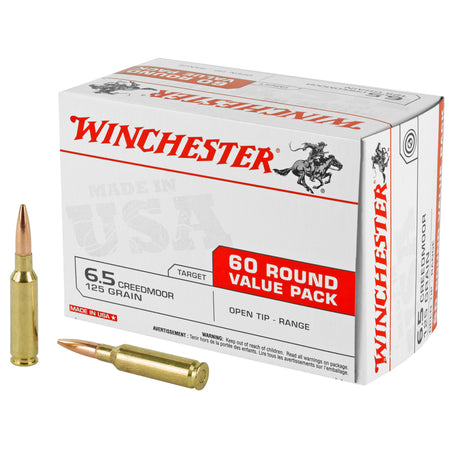 Winchester 6.5mm Creedmoor USA White Box Value Pack Open Tip 125 Grain 60/Box