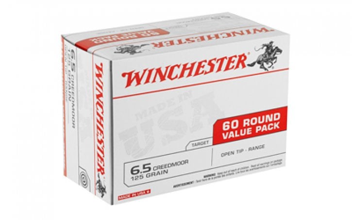 Winchester 6.5mm Creedmoor USA White Box Value Pack Open Tip 125 Grain 60/Box