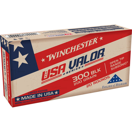 Winchester .300 AAC Blackout USA VALOR Open Tip 200 Grain 20/Box