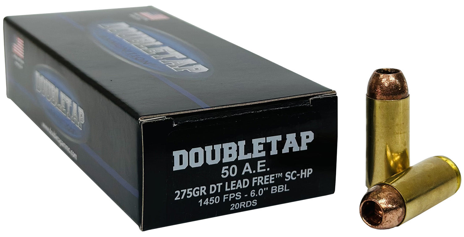 DoubleTap .50 AE DT Lead Free Solid Copper Hollow Point 275 Grain 20/Box