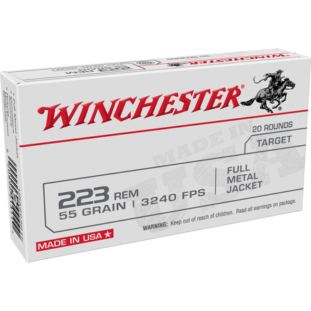 Winchester .223 Remington USA Full Metal Jacket 55 Grain 20/Box [Item 4180]