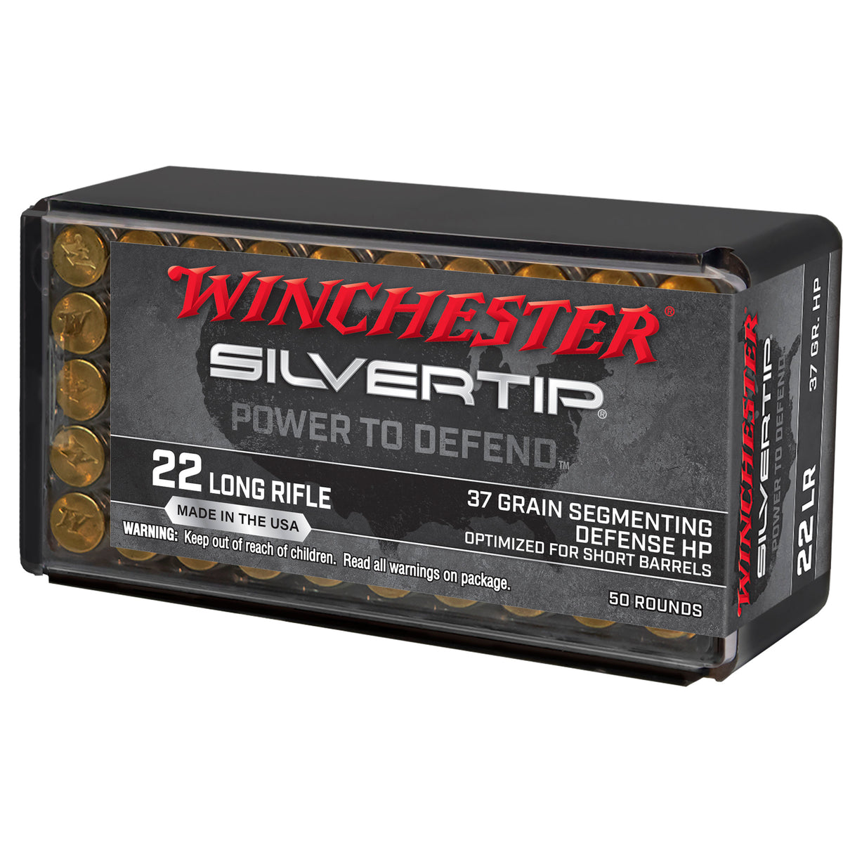 Winchester .22 Long Rifle Silvertip Silvertip Hollow Point 37 Grain 50/Box