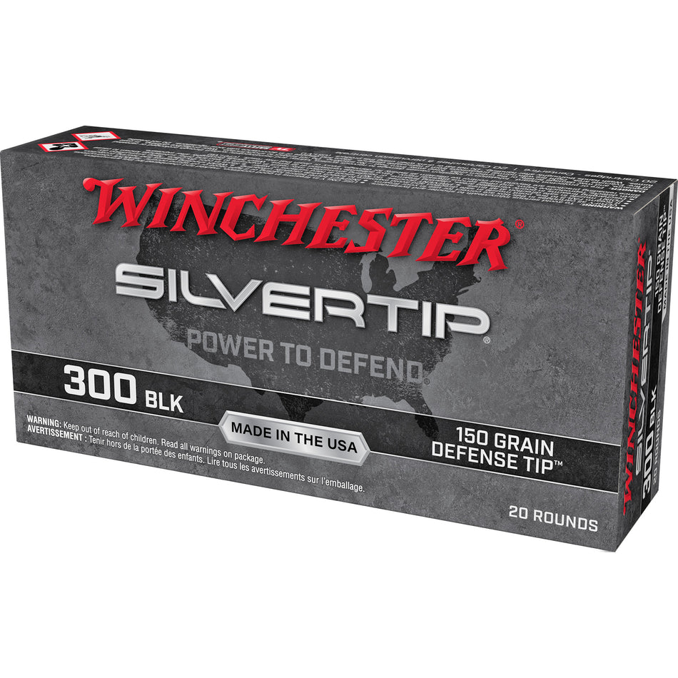 Winchester .300 AAC Blackout Silvertip Defense Tip 150 Grain 20/Box