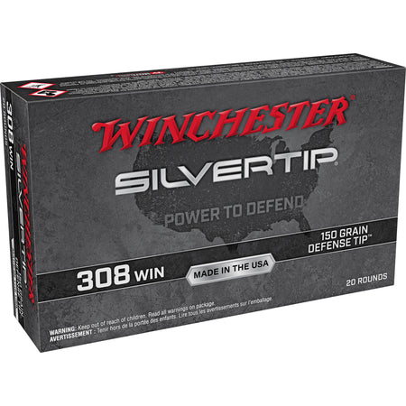Winchester .308 Win / 7.62x51mm Silvertip Defense Tip 150 Grain 20/Box