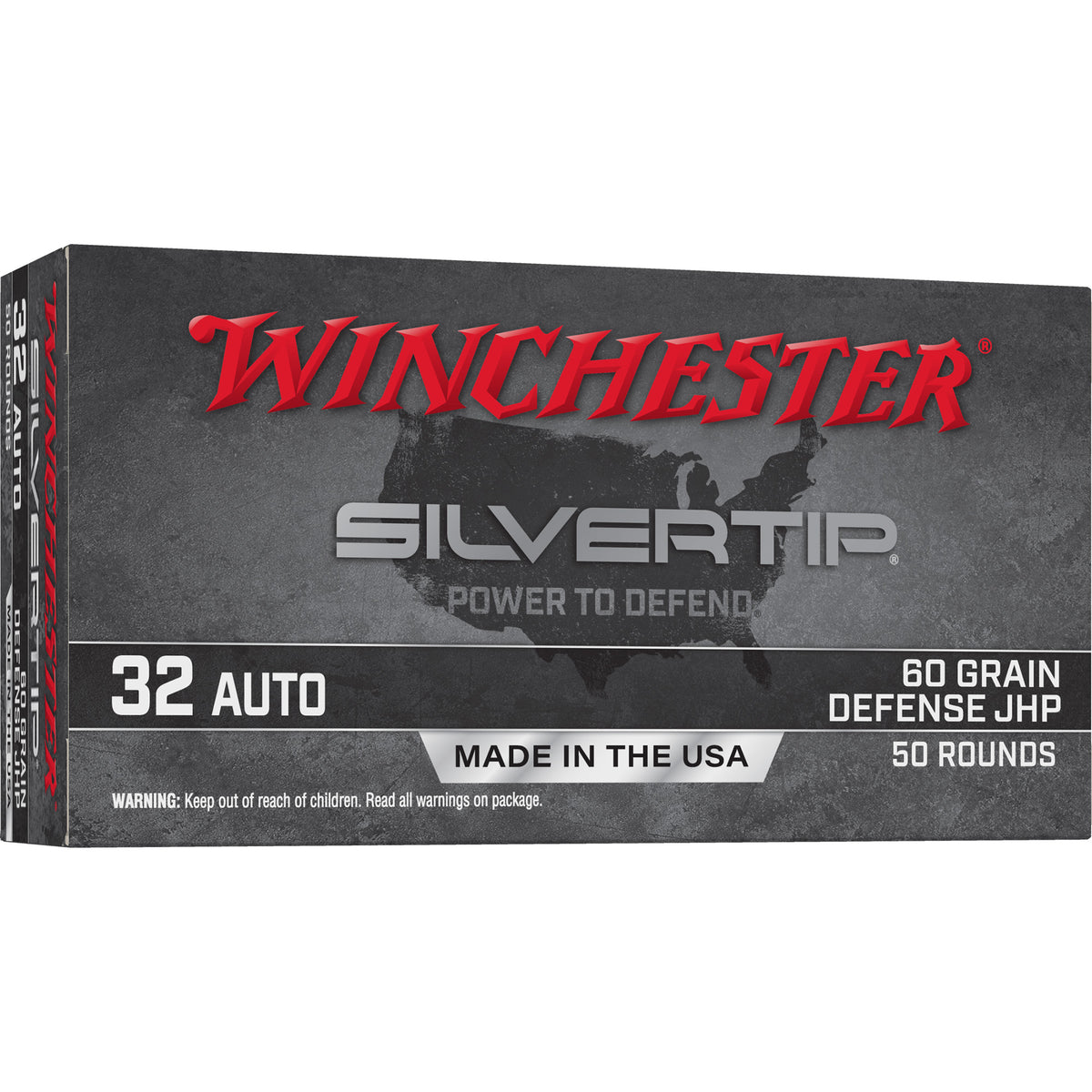 Winchester .32 ACP Silvertip Jacketed Hollow Point 60 Grain 50/Box