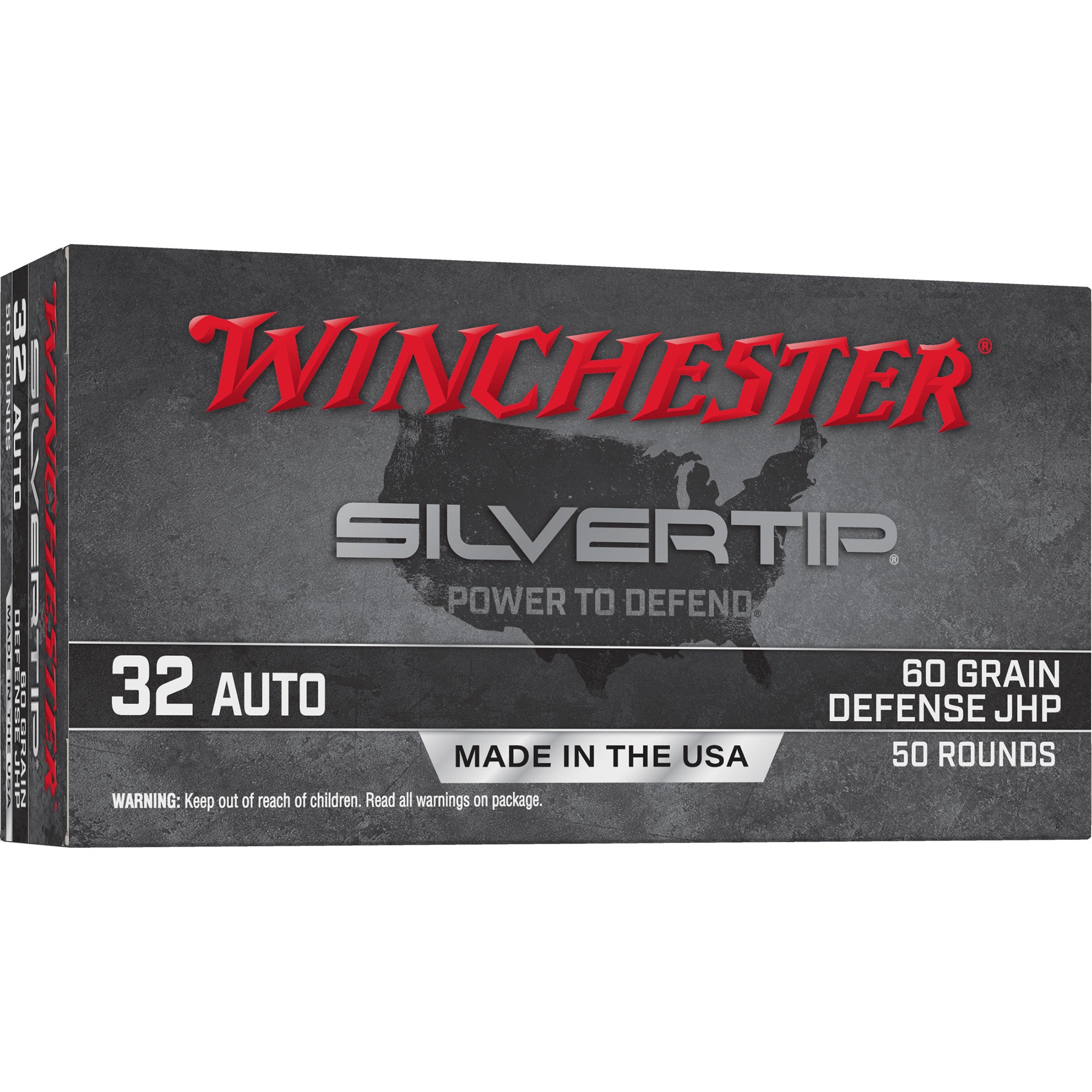 Winchester .32 ACP Silvertip Jacketed Hollow Point 60 Grain 50/Box