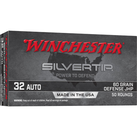 Winchester .32 ACP Silvertip Jacketed Hollow Point 60 Grain 50/Box