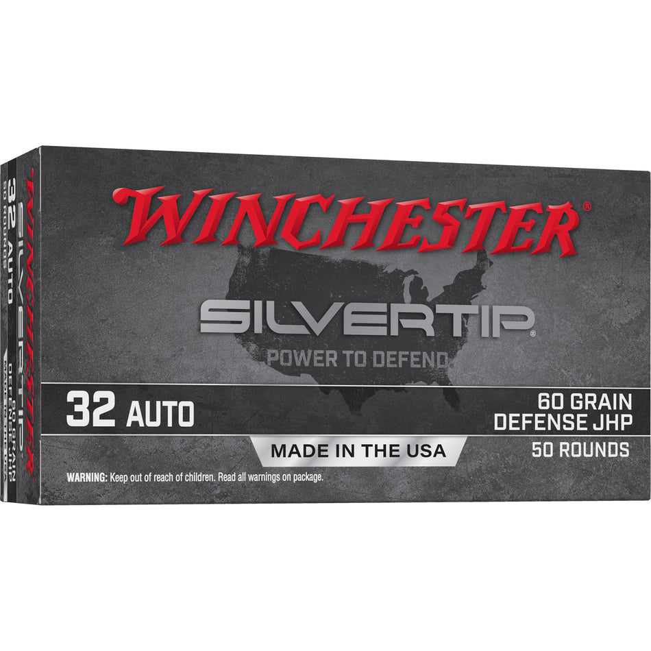 Winchester .32 ACP Silvertip Jacketed Hollow Point 60 Grain 50/Box