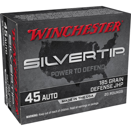 Winchester .45 ACP/Auto Silvertip Defense Jacket Hollow Point 185 Grain 20/Box