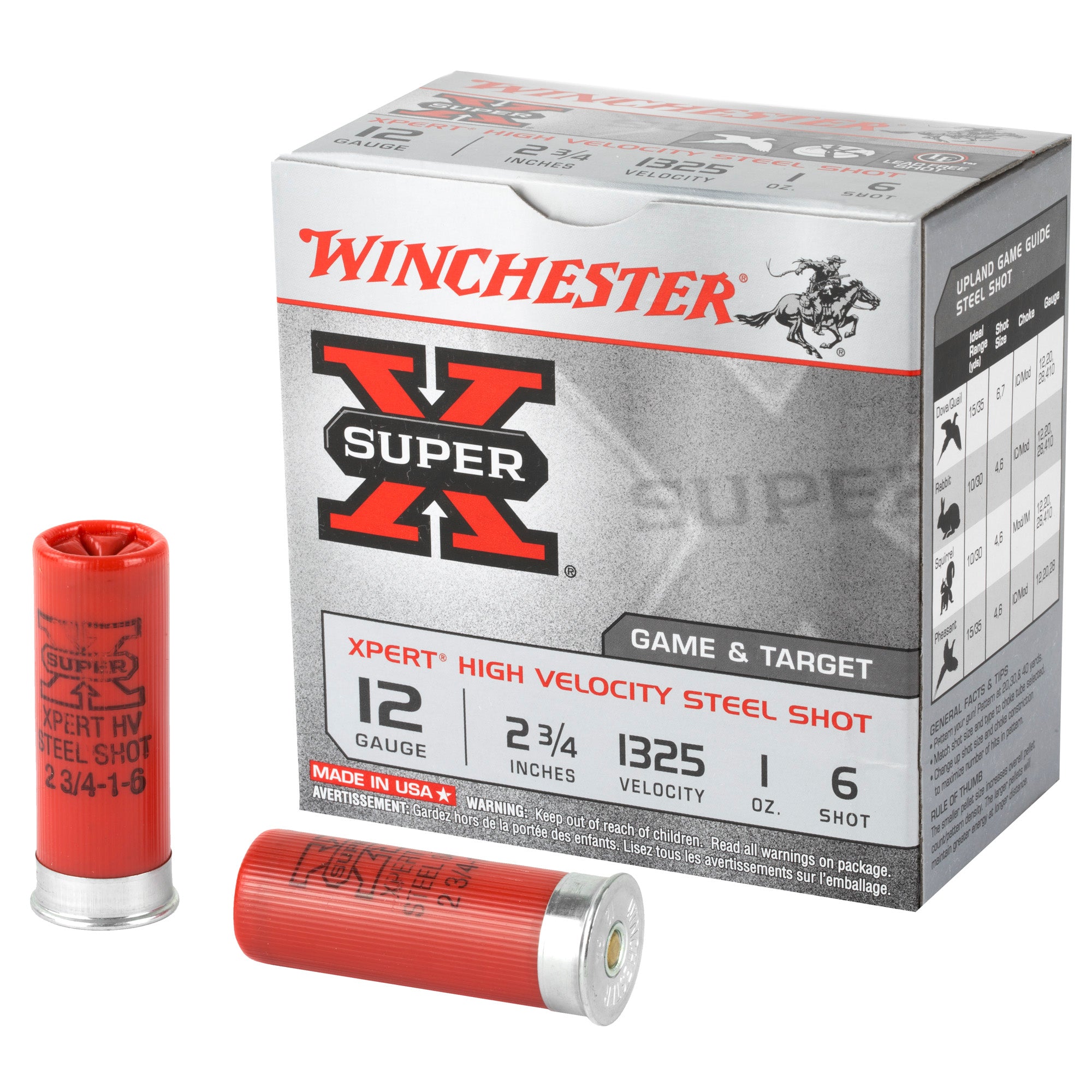 Winchester 12 Gauge Xpert Game & Target HIgh Velocity California Certified Nonlead Ammunition #6 1 oz 2.75 in 25/Box