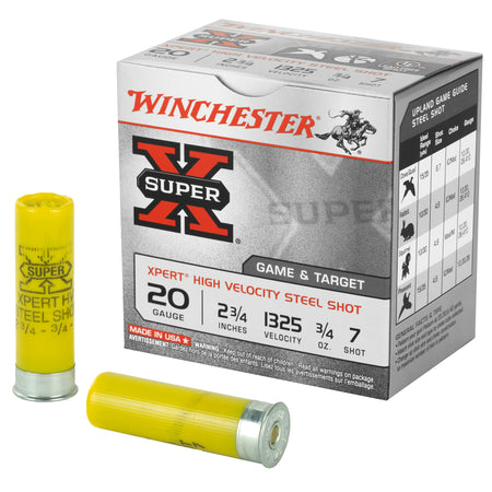 Winchester 20 Gauge Xpert Game & Target HIgh Velocity California Certified Nonlead Ammunition #7 3/4 oz 2.75 in 25/Box
