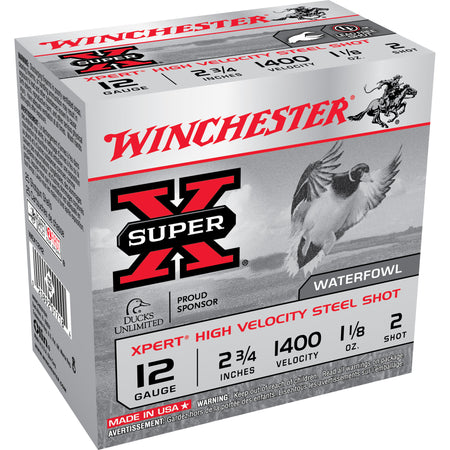 Winchester 12 Gauge XPERT STEEL HIgh Velocity #2 1-1/8 oz 2.75 in 25/Box