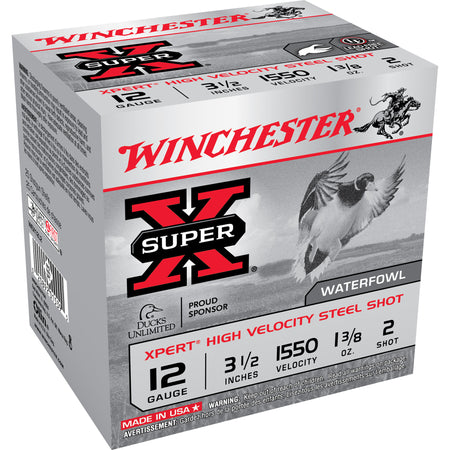 Winchester 12 Gauge XPERT STEEL HIgh Velocity #2 1-3/8 oz 3.5 in 25/Box