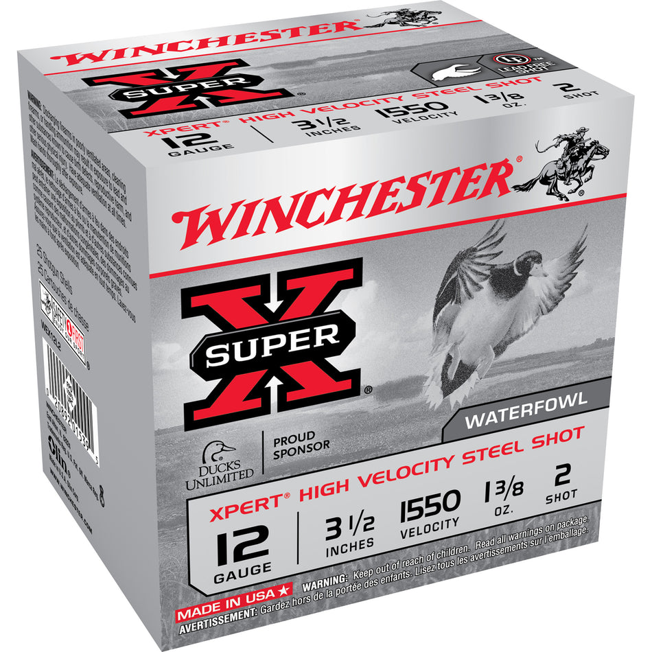 Winchester 12 Gauge XPERT STEEL HIgh Velocity #2 1-3/8 oz 3.5 in 25/Box