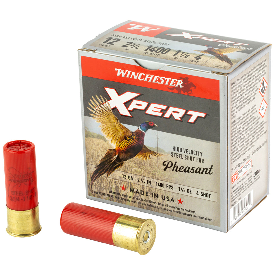 Winchester 12 Gauge Xpert Pheasant High Velocity #4 1-1/8 oz 2.75 in 25/Box