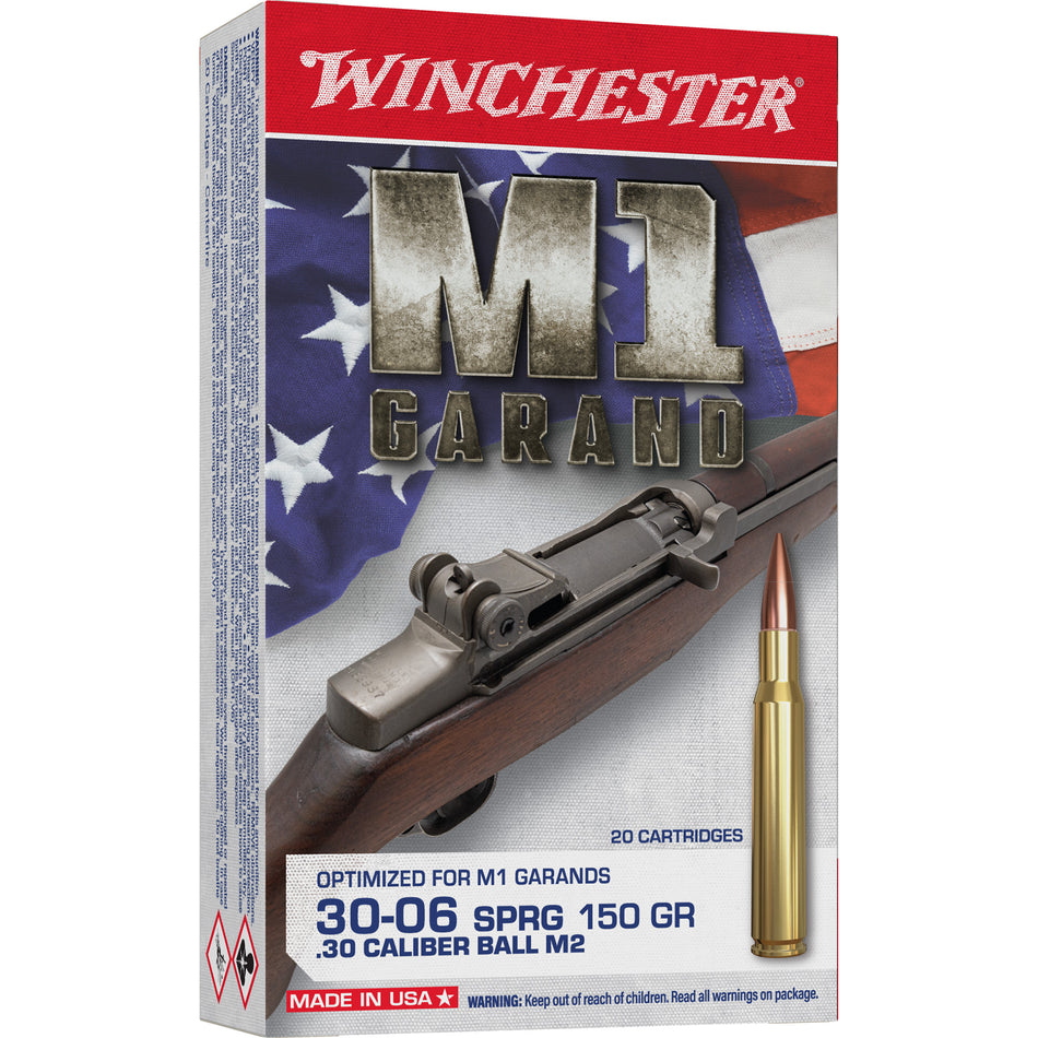 Winchester .30-06 Springfield Active Duty M2 Full Metal Jacket 150 Grain 20/Box