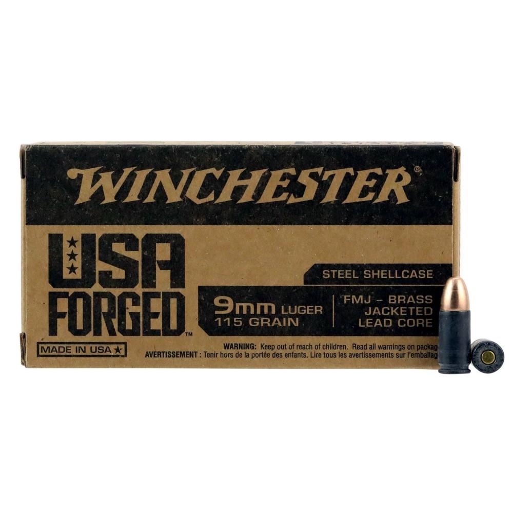 Winchester 9mm Luger / Parabellum USA Forged Full Metal Jacket 115 Grain 500/Box