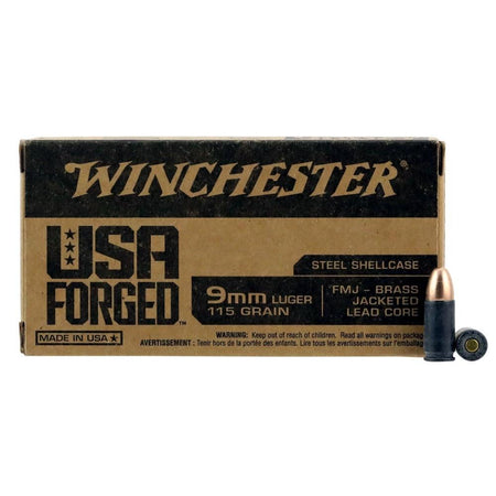 Winchester 9mm Luger / Parabellum USA Forged Full Metal Jacket 115 Grain 500/Box