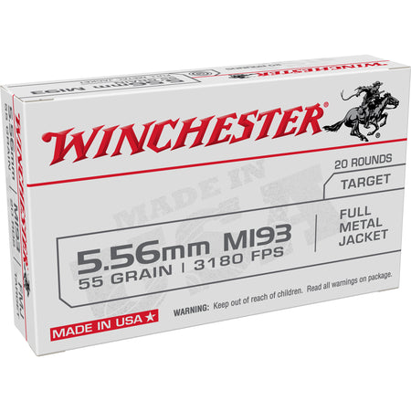 Winchester white 556 m193 retail pack Full Metal Jacket (FMJ)
