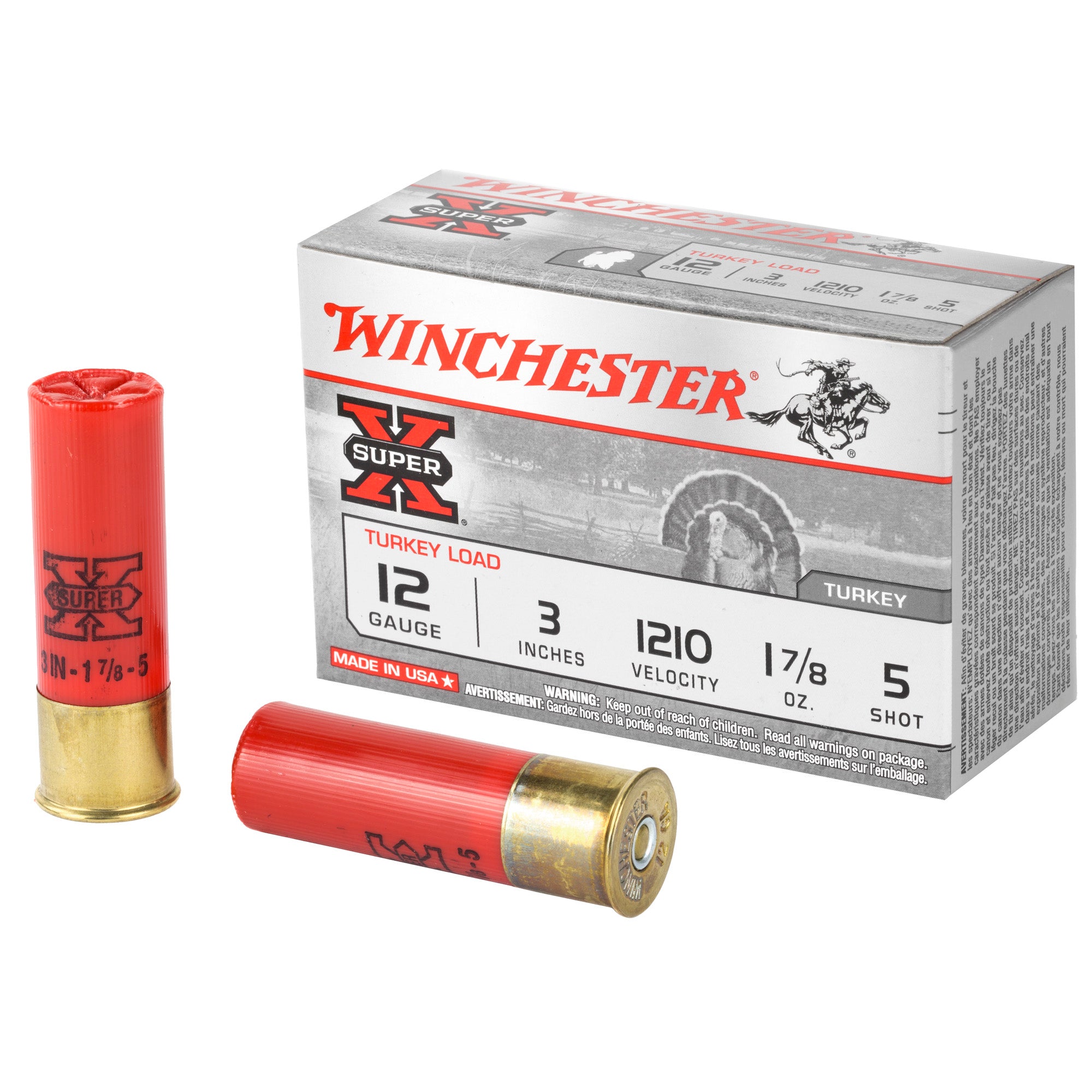 Winchester 12 Gauge Super-X Magnum Turkey #5 1-7/8 oz 3 in 10/Box