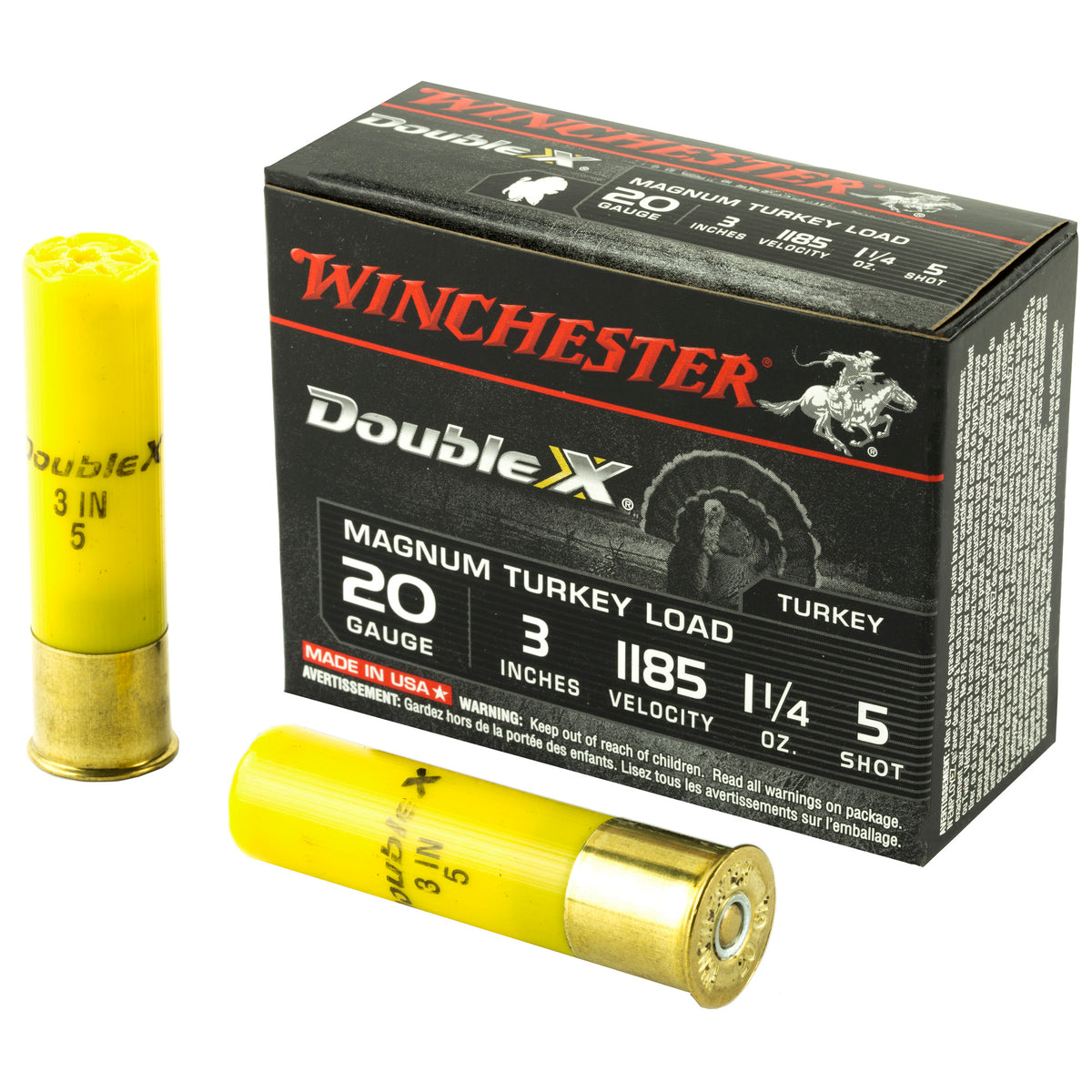 Winchester 20 Gauge Double X Magnum Turkey #5 1-1/4 oz 3 in 10/Box