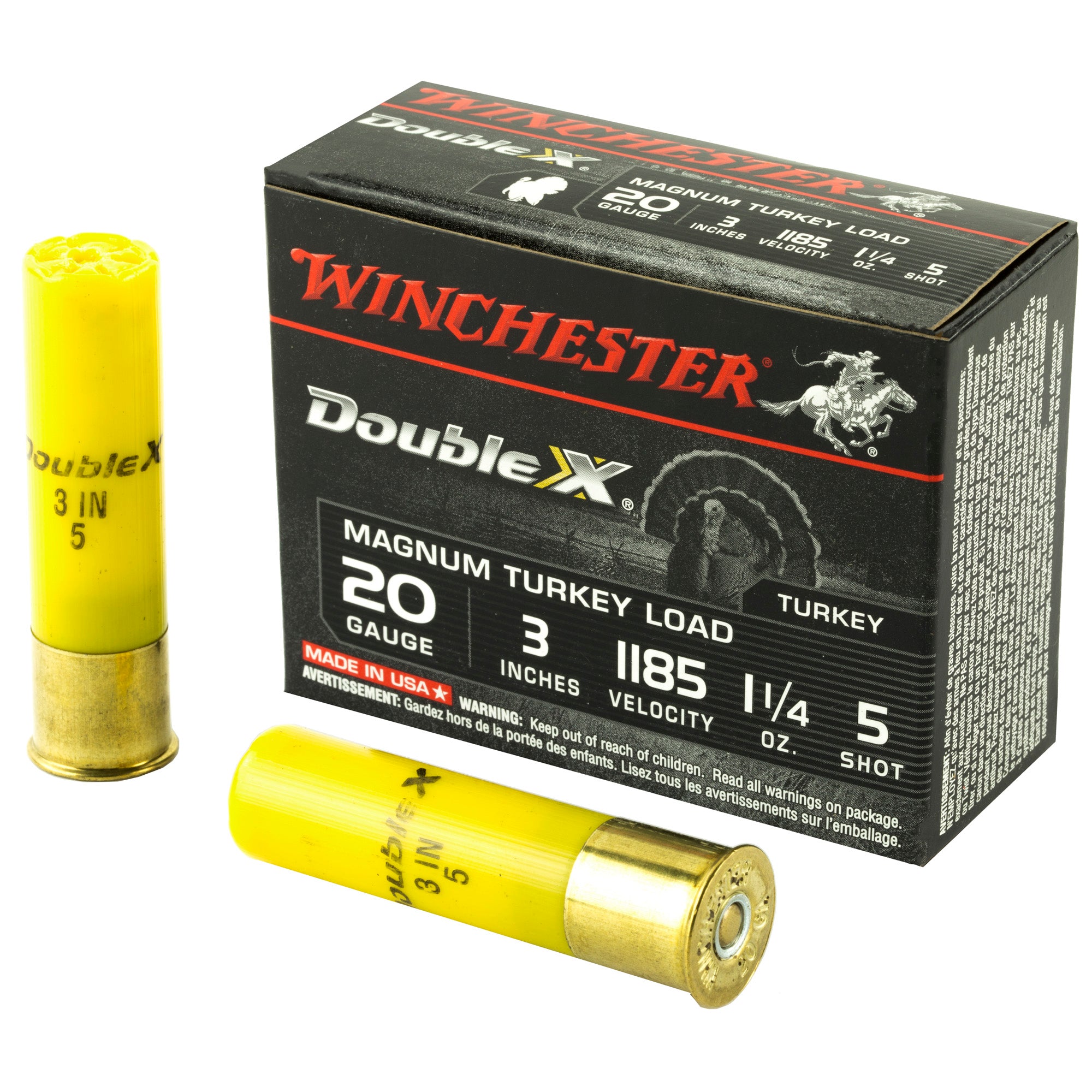 Winchester 20 Gauge Double X Magnum Turkey #5 1-1/4 oz 3 in 10/Box