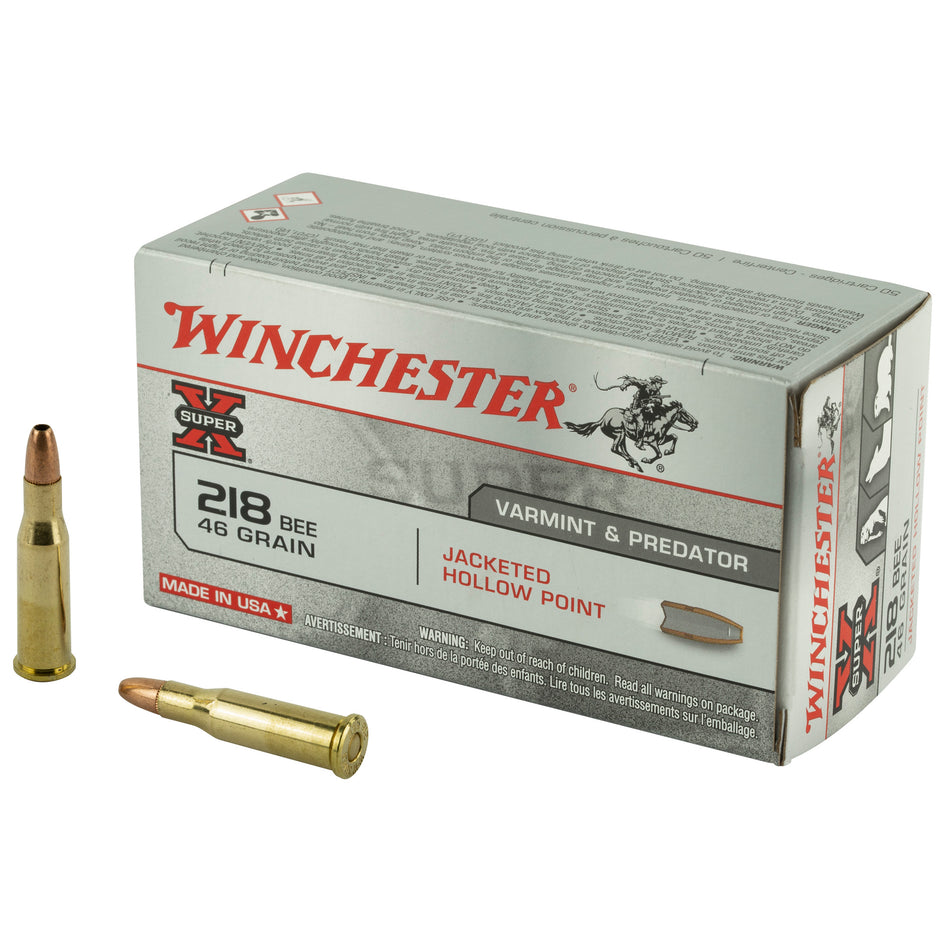 Winchester .218 Bee Super X Jacketed Hollow Point 46 Grain 50/Box