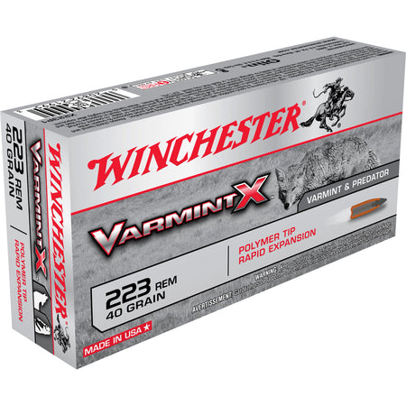 Winchester .223 Remington Varmint X Polymer Tip 55 Grain 20/Box