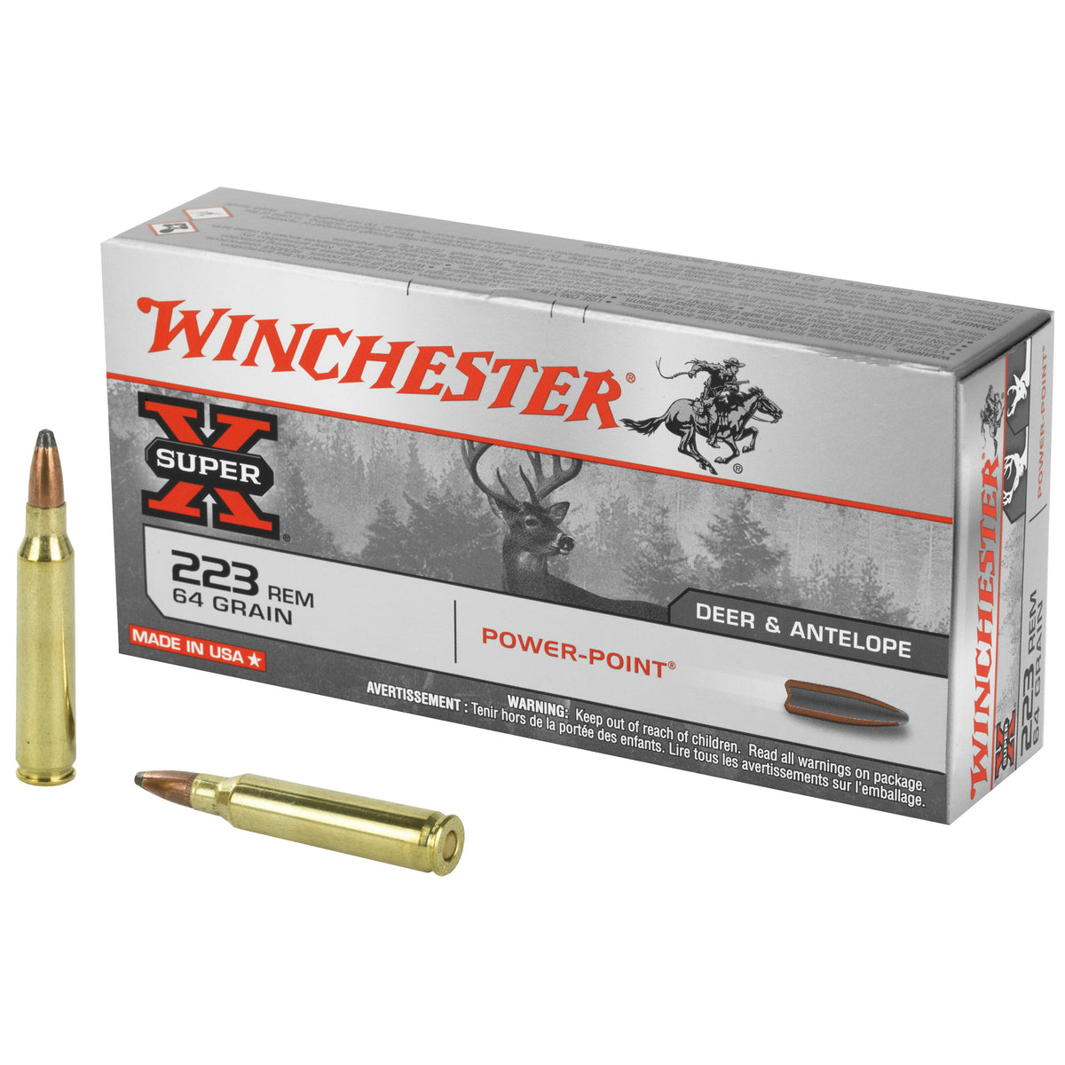 Winchester .223 Remington Super-X Power-Point 64 Grain 20/Box