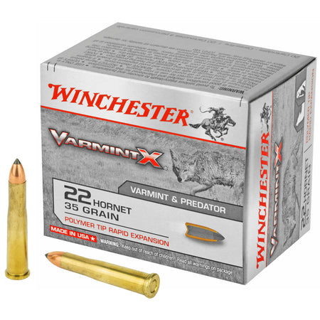 Winchester .22 Hornet Varmint X Polymer Tip Rapid Expansion 35 Grain 20/Box