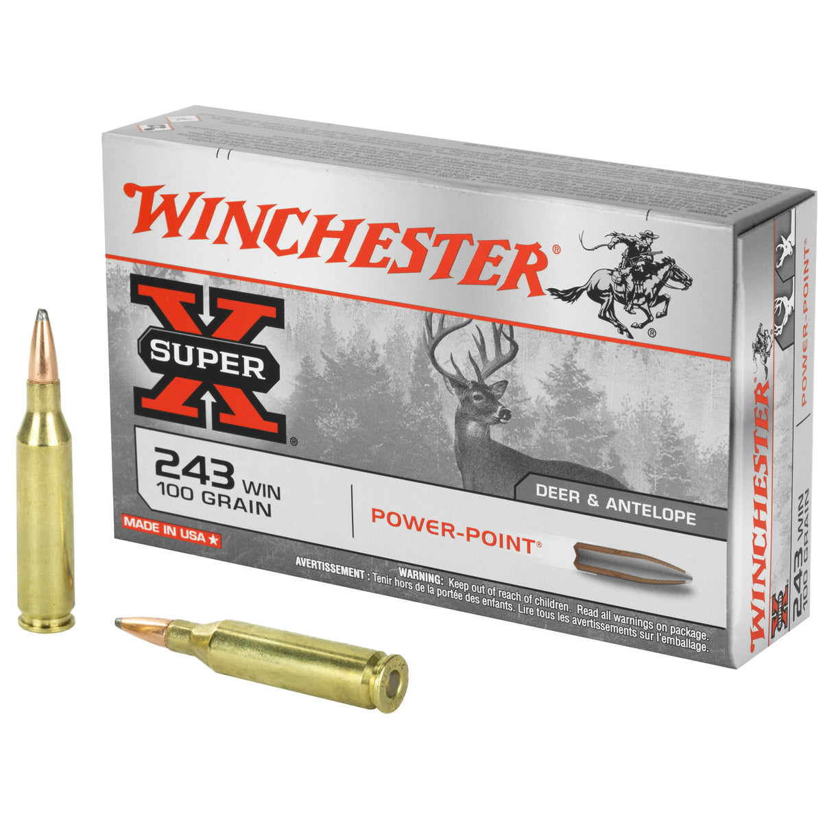 Winchester .243 Winchester Super-X Power-Point 100 Grain 20/Box