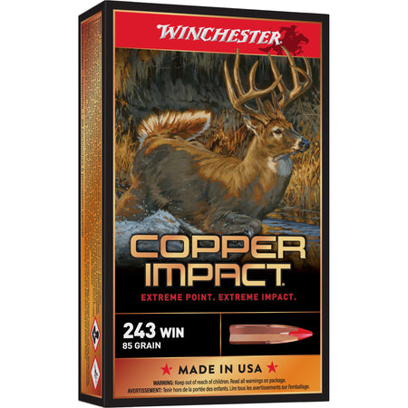 Winchester .243 Winchester Deer Season XP Copper Impact Copper Extreme Point Lead-Free 85 Grain 20/Box