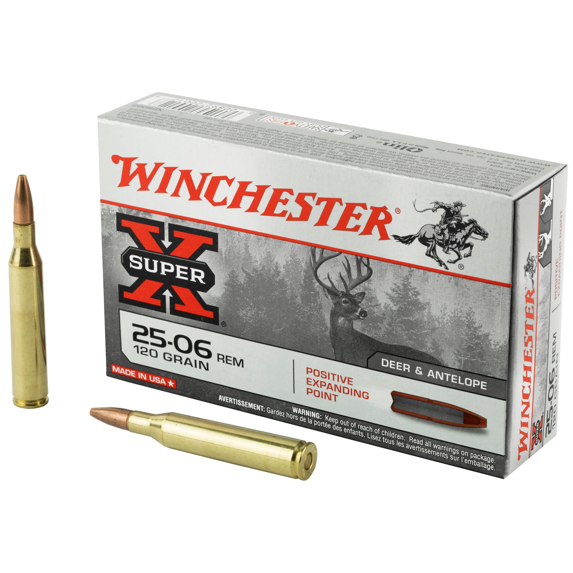 Winchester .25-06 Remington Super-X Positive Expanding Point 120 Grain 20/Box