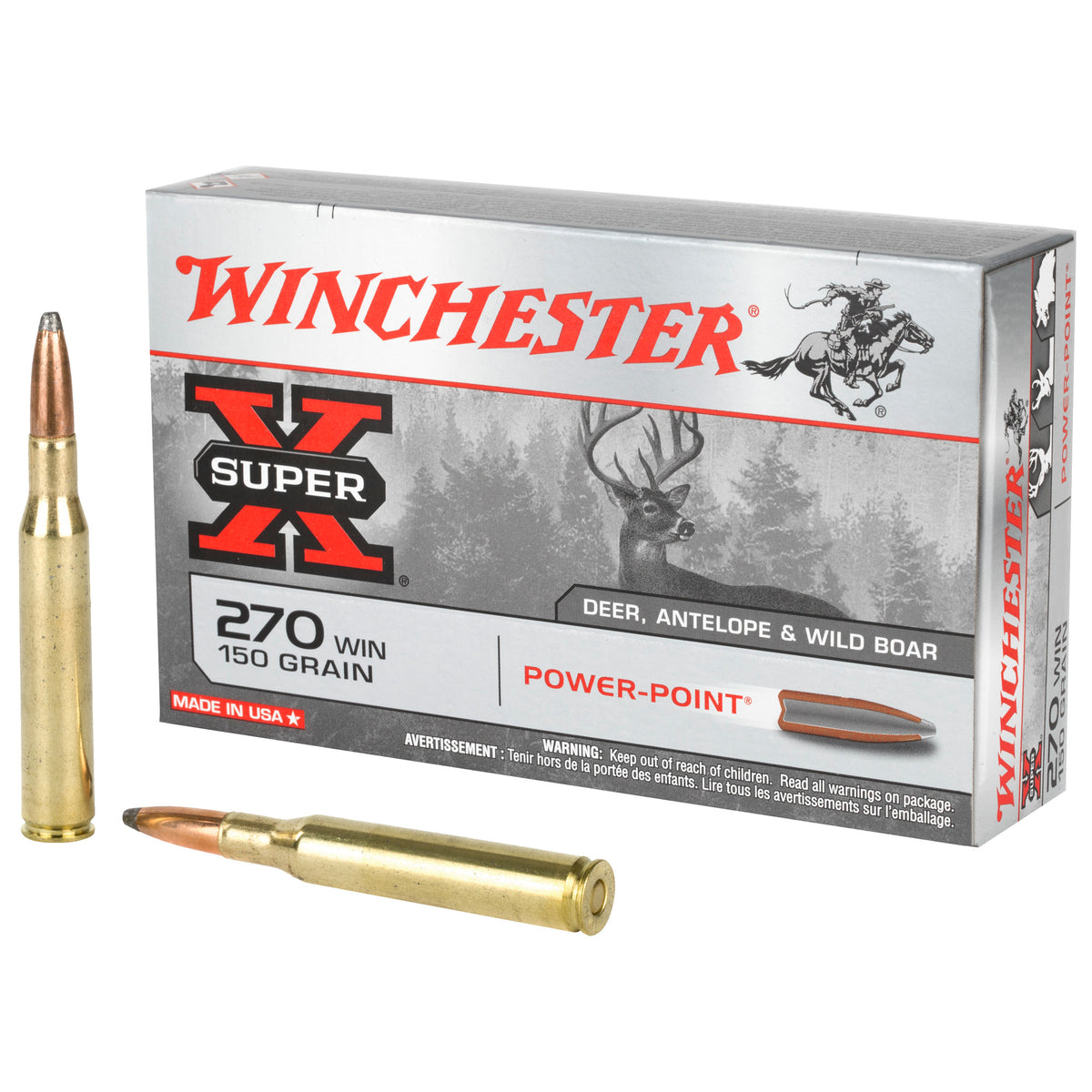 Winchester .270 Winchester Super-X Power-Point 150 Grain 20/Box