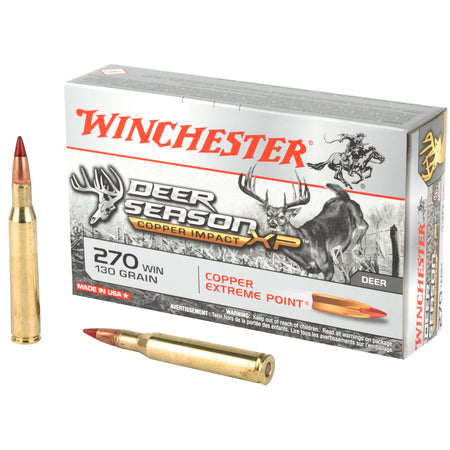 Winchester .270 Winchester Copper Impact Copper Extreme Point Lead-Free 130 Grain 20/Box